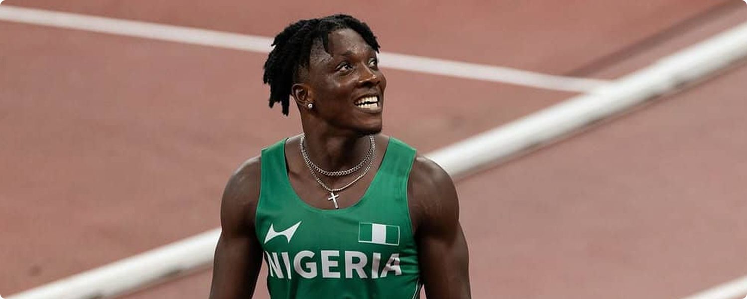 Ajayi Kanyinsola in a Nigeria team vest