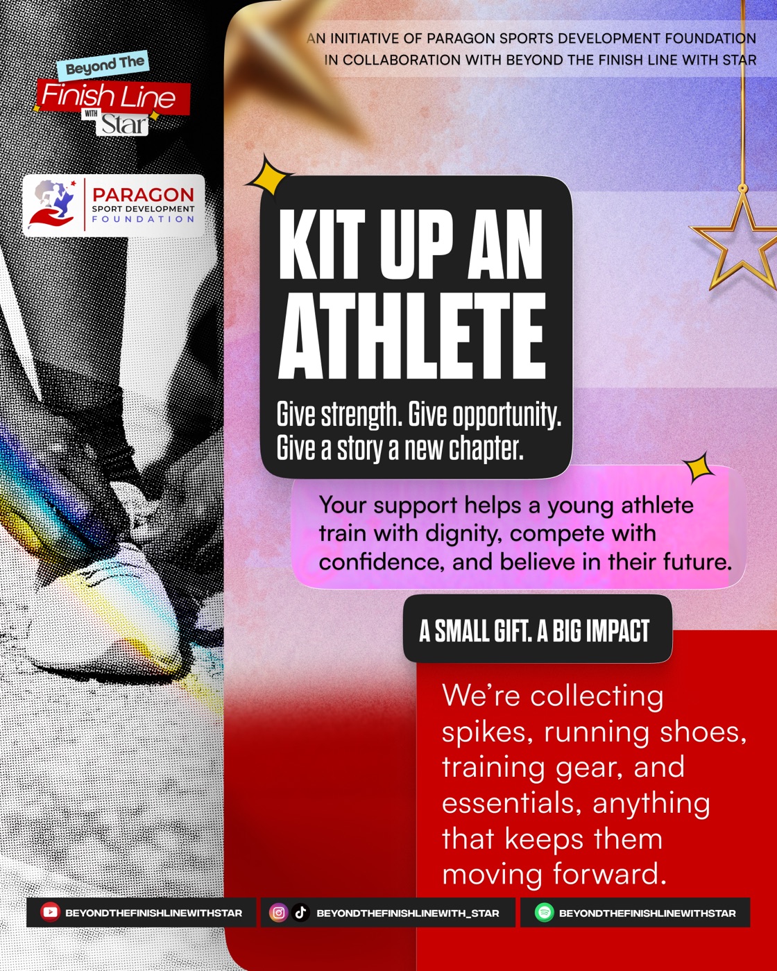 Kit Up an Athlete: give strength, give opportunity, give a story a new chapter