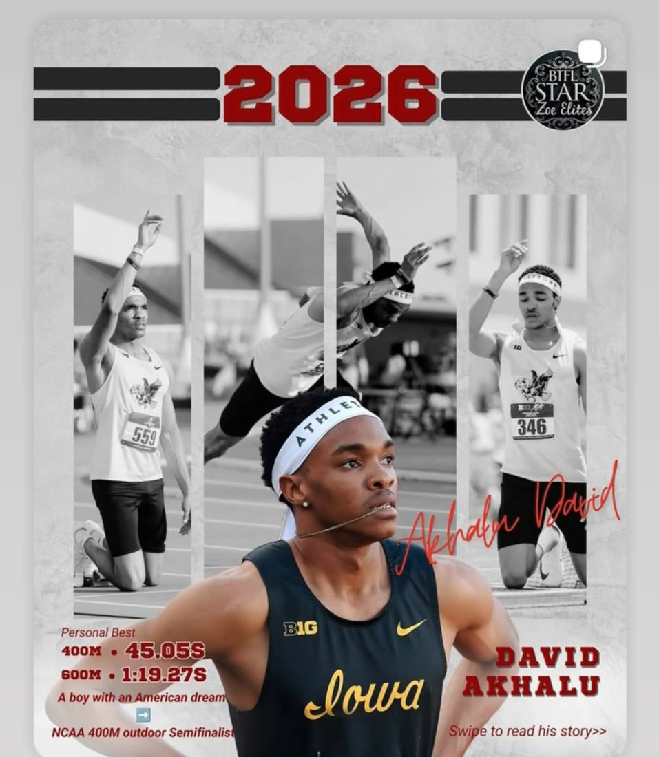 David Akhalu in an Iowa vest