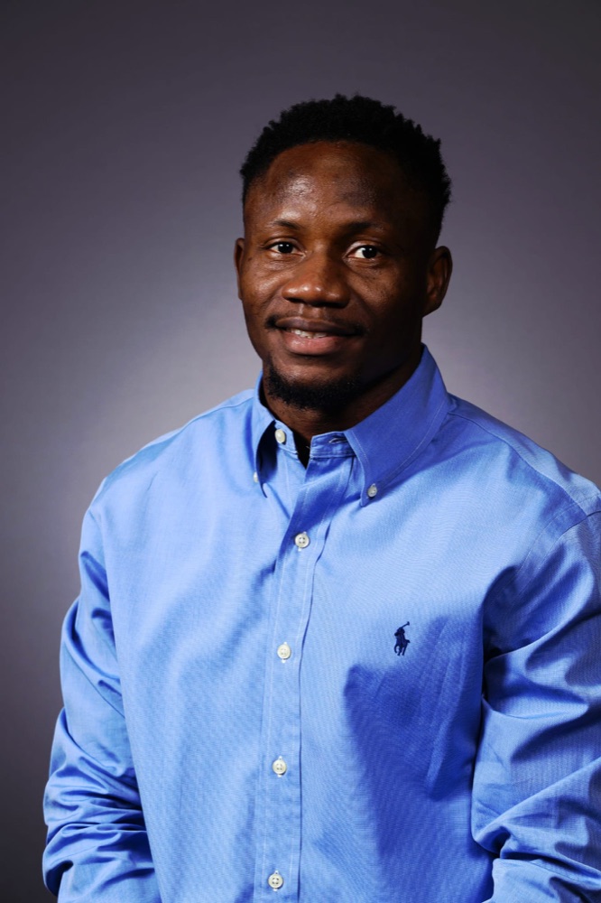 Chibuike Donald Nwamere in a blue polo shirt